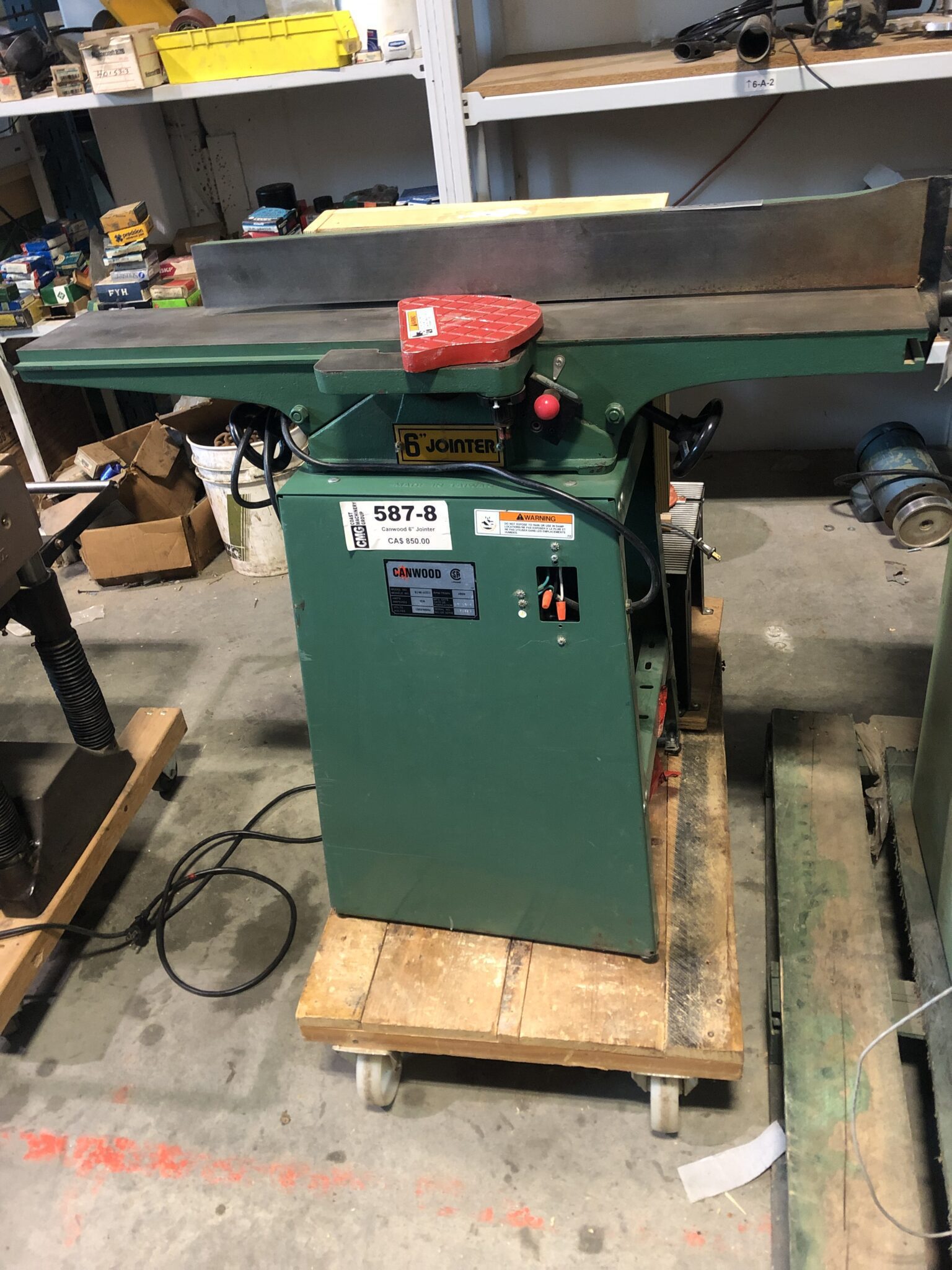 Central machinery 6 inch discount jointer for sale