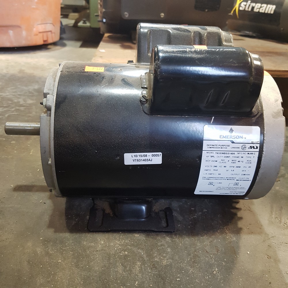 Used Emerson Single Phase Compressor Motor 7216 Coast Machinery Group