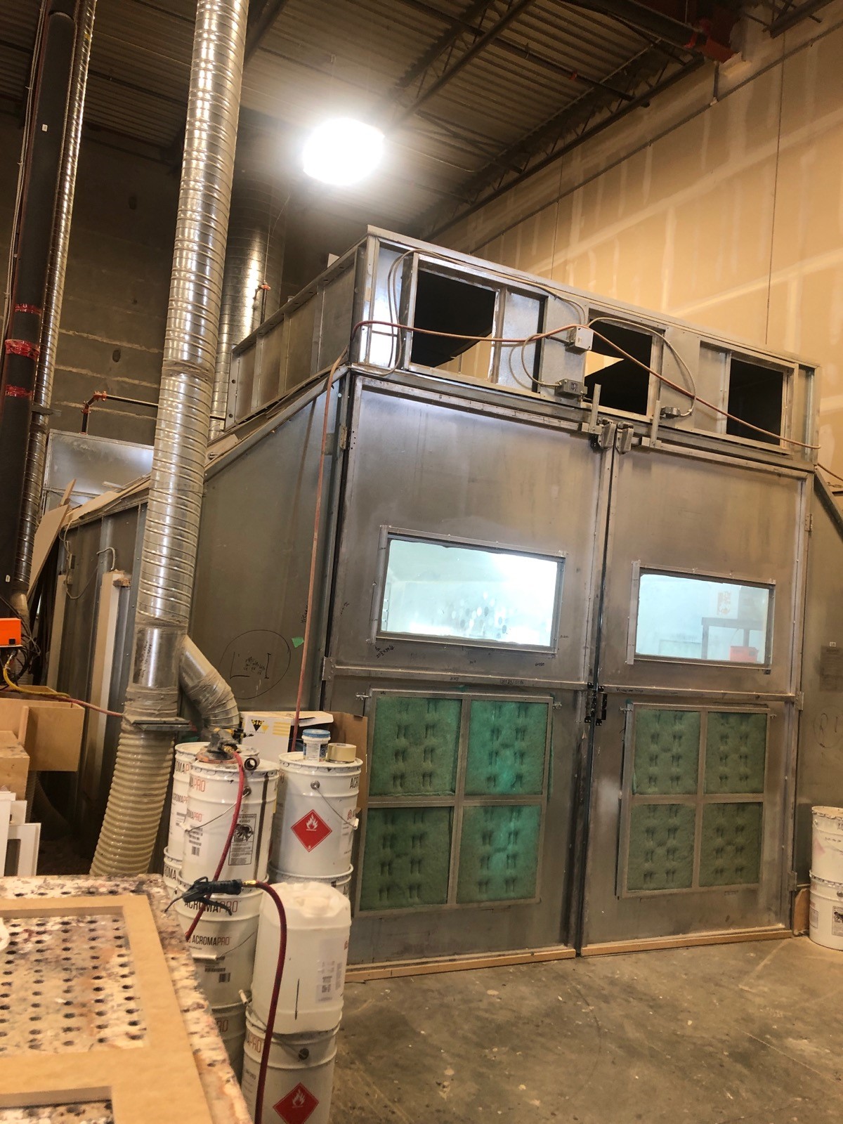 Used Paint Booth Closed c/w fire suppression system Coast Machinery Group