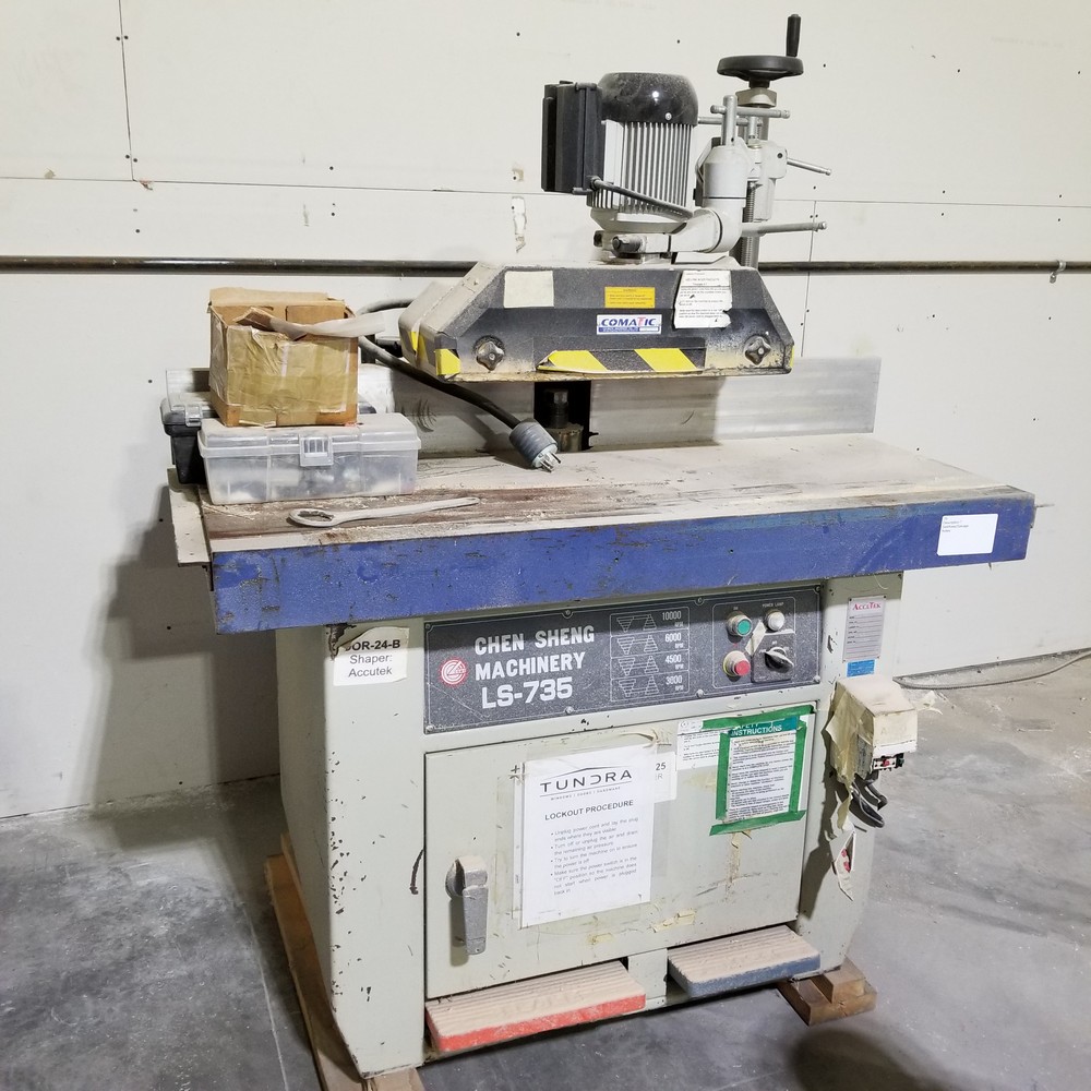Used Accutek LS735 Shaper With Cantek Power Feeder Coast Machinery Group