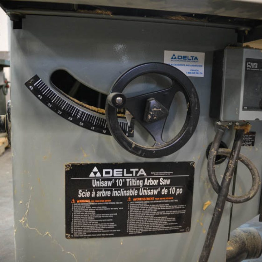 Used Delta Unisaw 10" Tilting Arbor Saw Coast Machinery Group