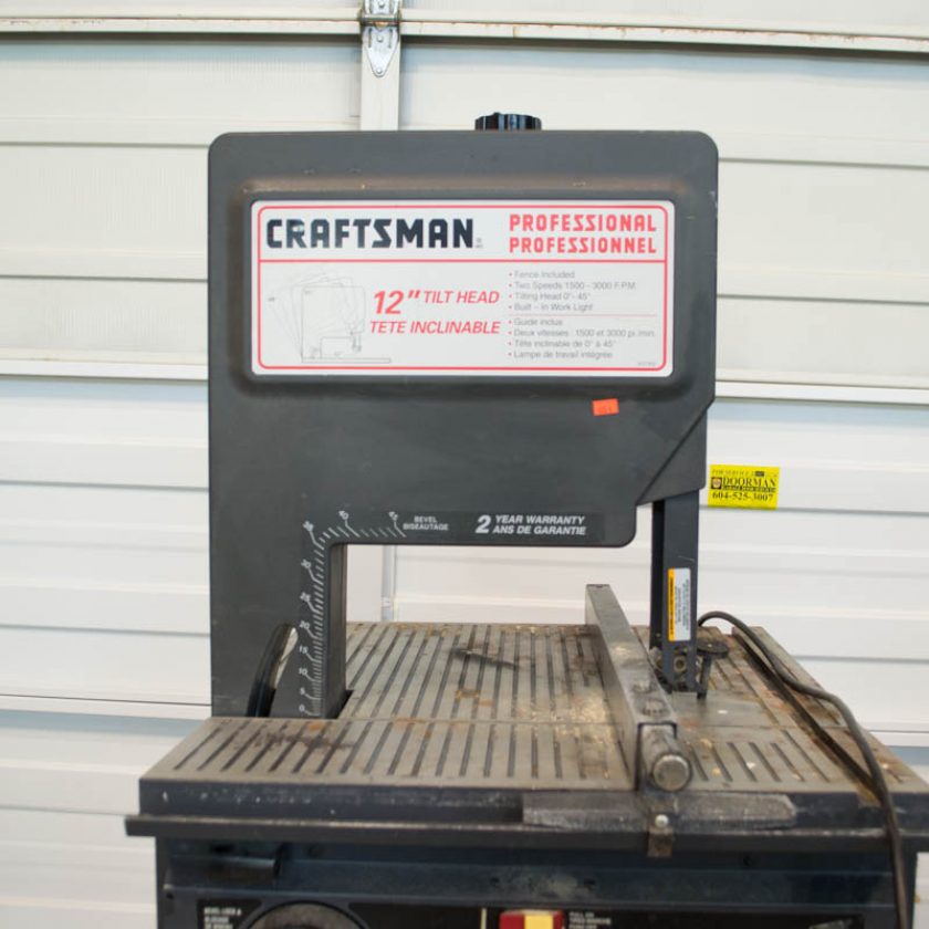 Used Craftsman 12" Tilt Head Band Saw Coast Machinery Group