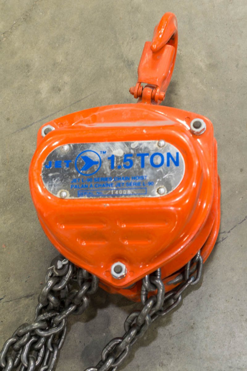 Used Jet L90 1.5 ton Chain Hoist Coast Machinery Group