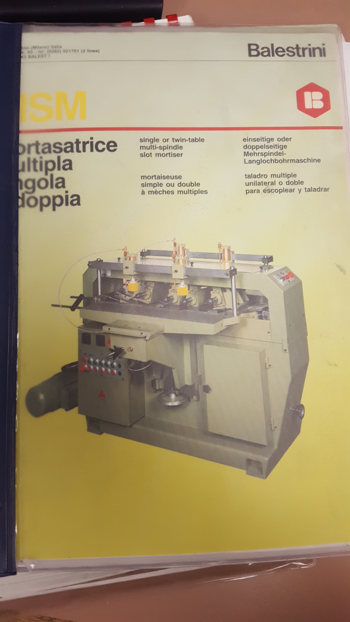 Used Balestrini MSM Single or Twin Table Multiple Spindle Slot Mortiser