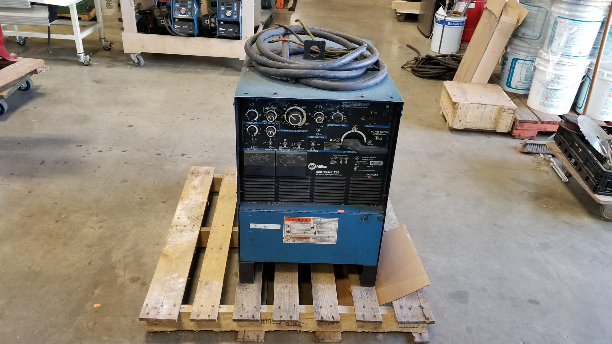 Used Miller Syncrowave 250 cc AC DC WELDER Coast Machinery Group