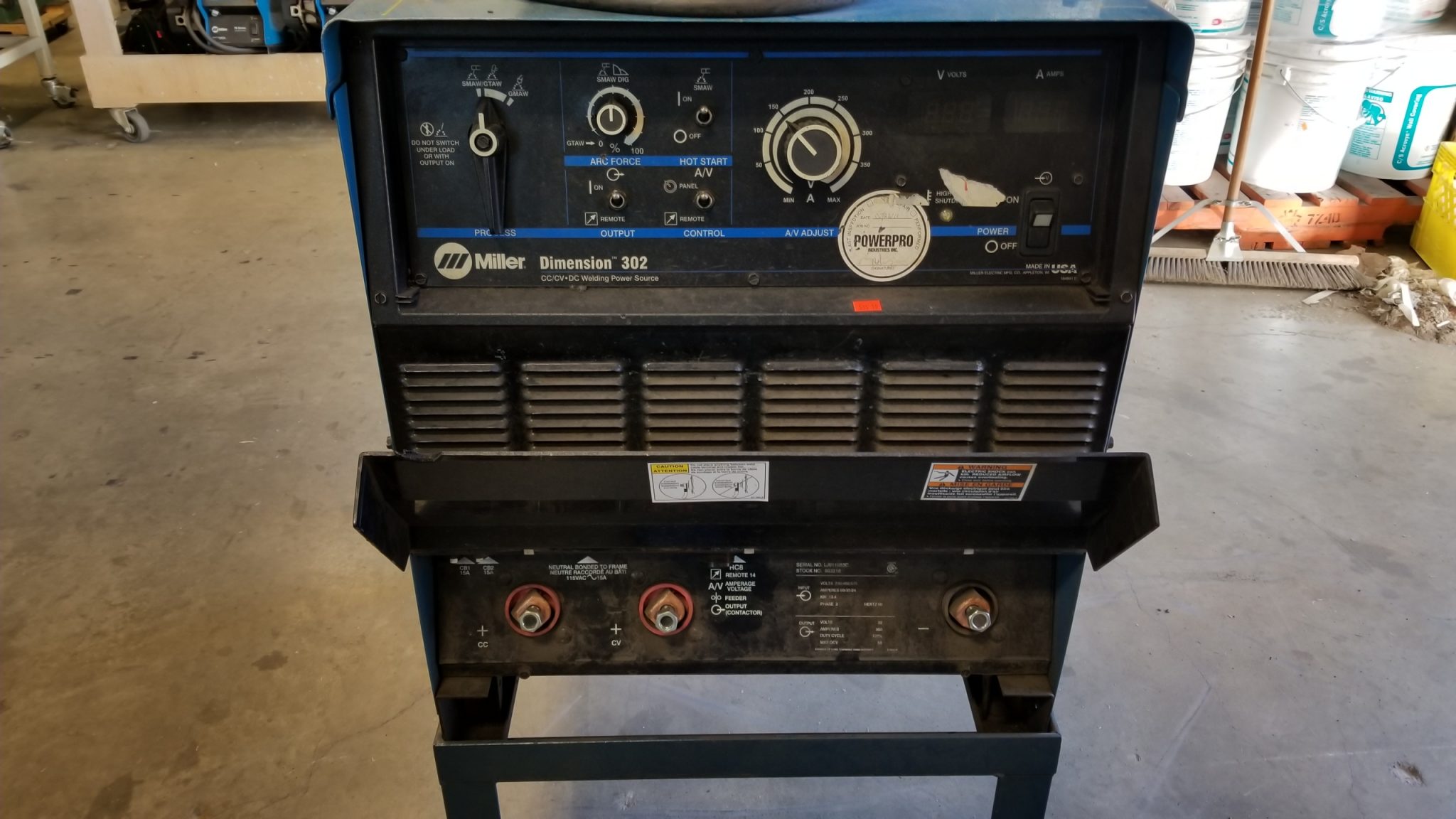 Used Miller Dimension 302 cc/cv dc welding power source Coast