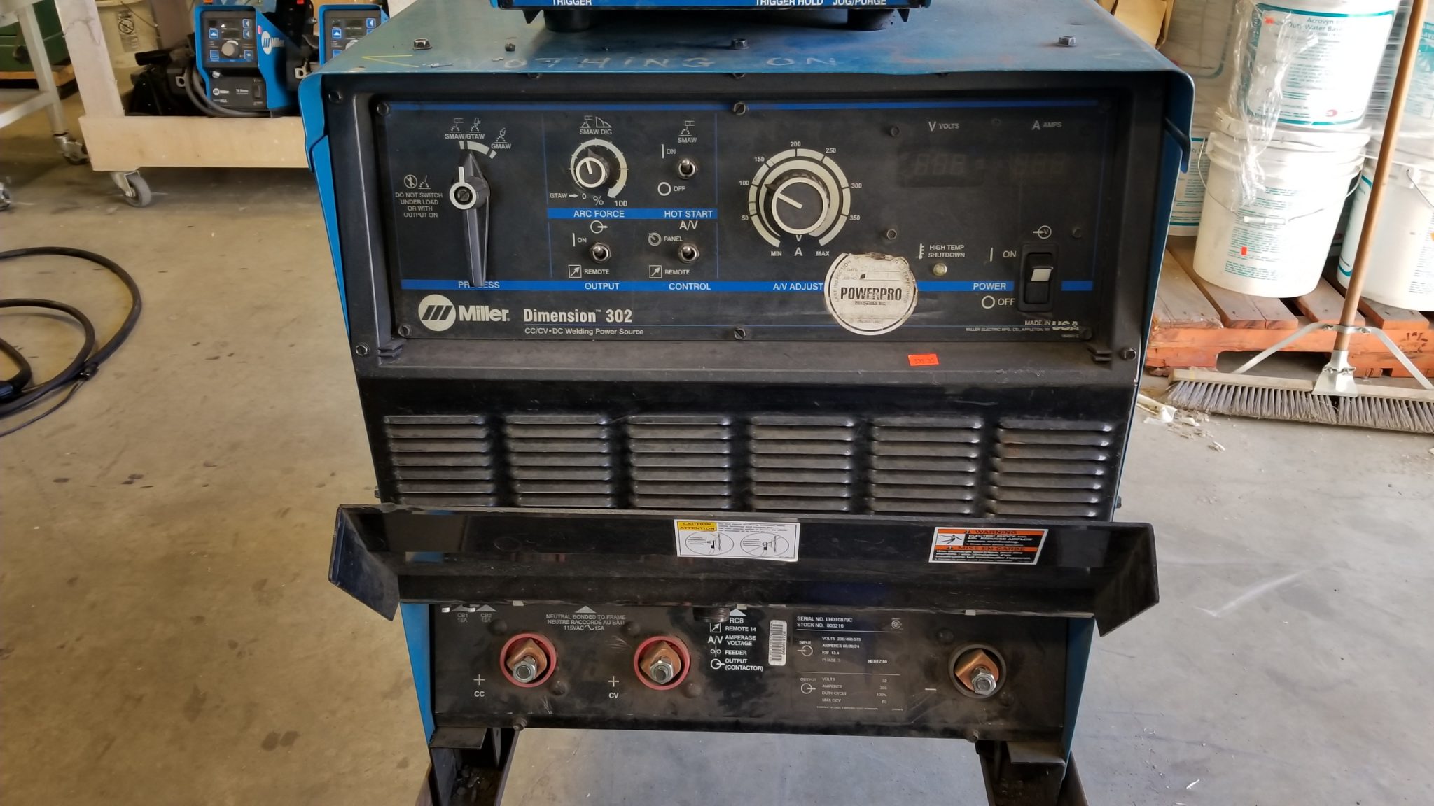 Used Miller Dimension 302 cc/cv dc welding power source Coast