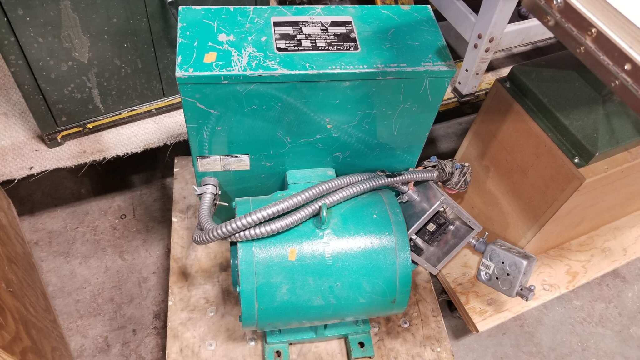 Used 15HP CNC Rotary Phase Converter CA3 Single to Three phase Coast