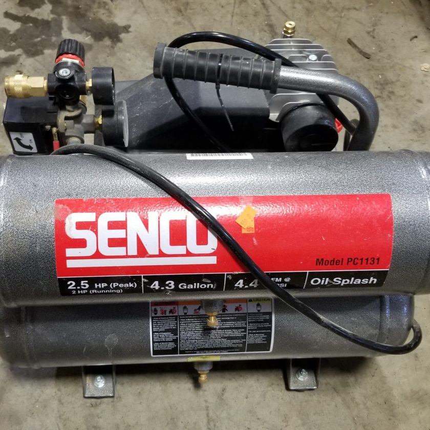 Used Senco PC1131 2 HP, 4.3 Gallon Twin Tank Air Compressor Coast