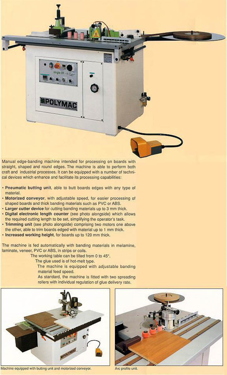 Used Polymac Single 89-N Edgebander – Coast Machinery Group