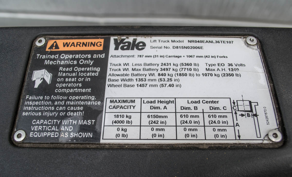 Yale Forklift 4000LBS Lift Capacity Coast Machinery Group yale-forklift-4000lbs-lift-capacity-coast-machinery-group