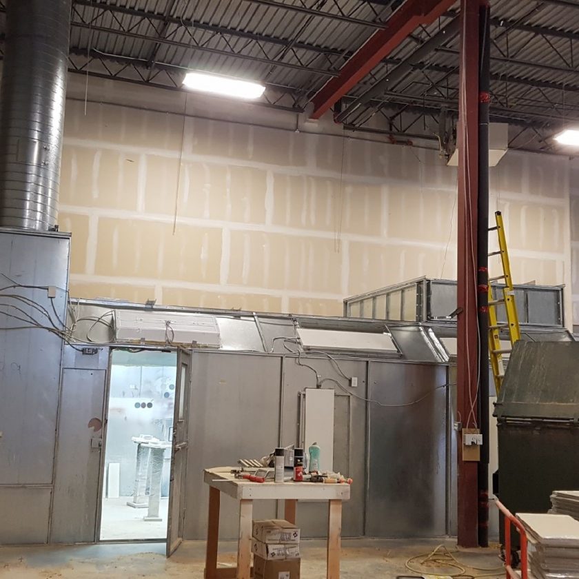 Used Paint Booth Closed c/w fire suppression system Coast Machinery Group