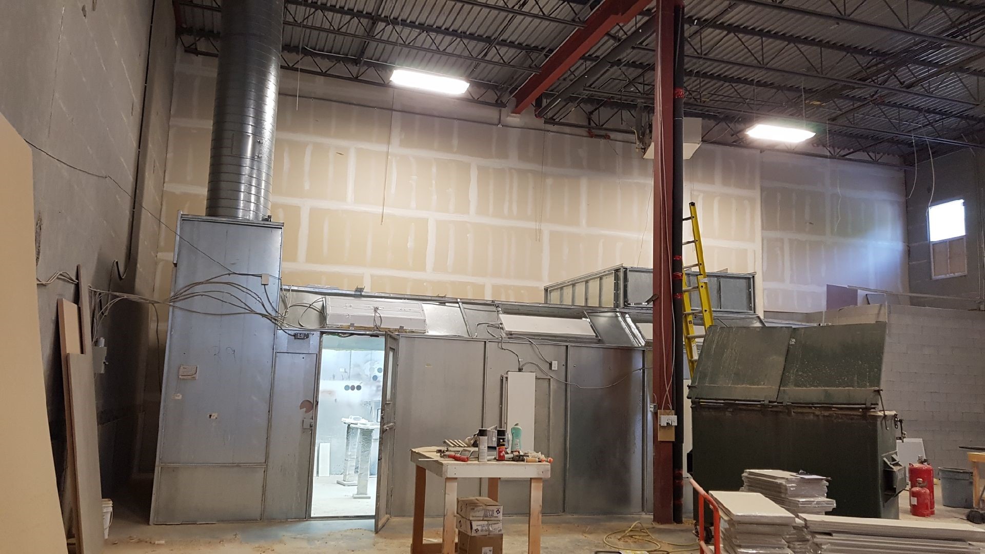 Used Paint Booth Closed c/w fire suppression system Coast Machinery Group