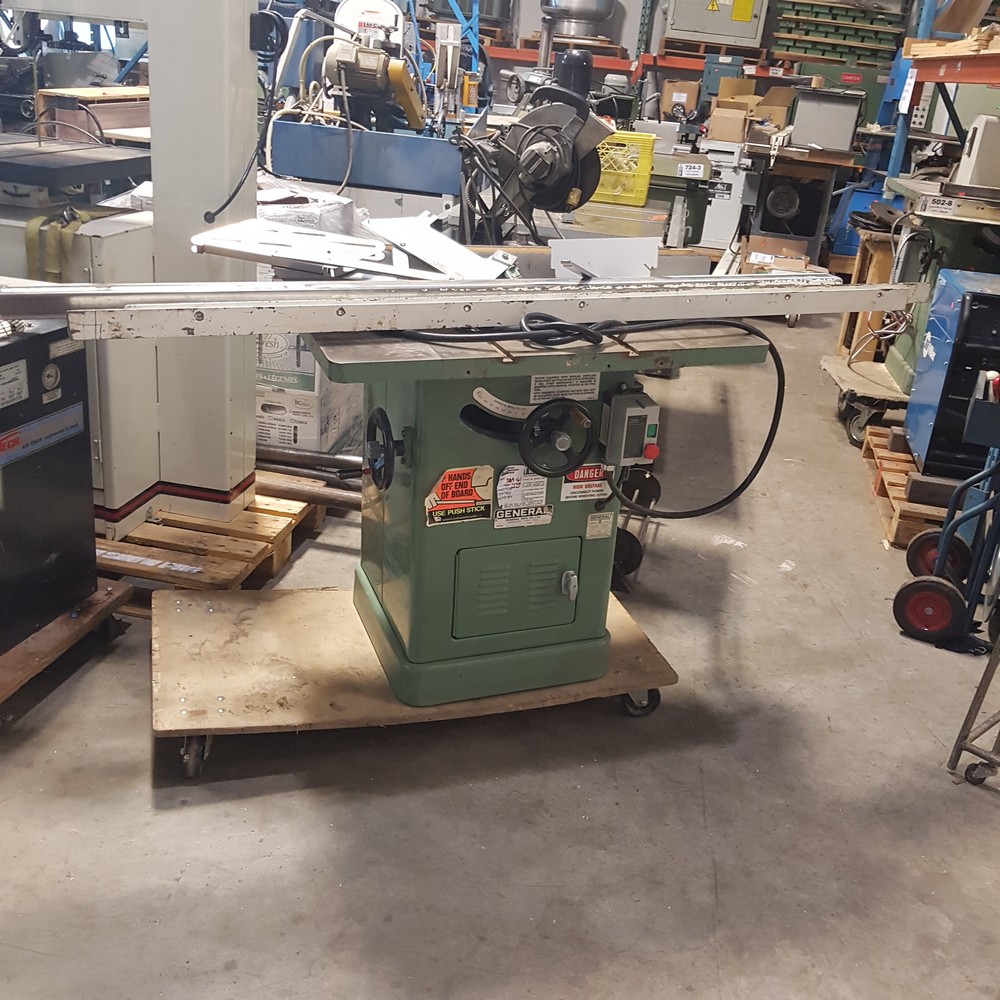 Used General 3HP Table Saw Coast Machinery Group