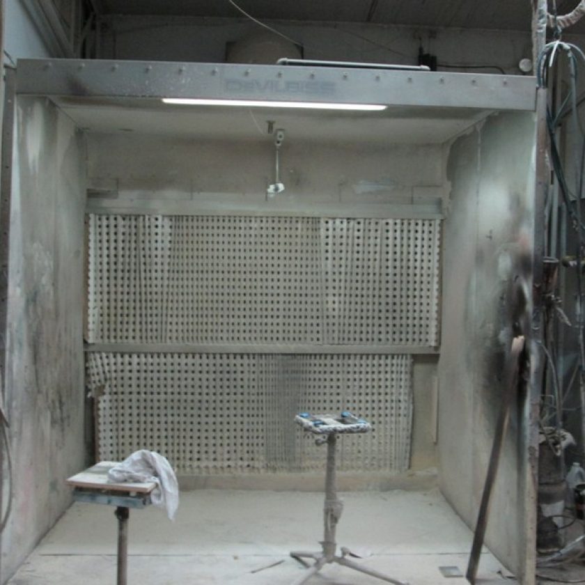 Used Open face Paint booth with Fire Suppression System Coast