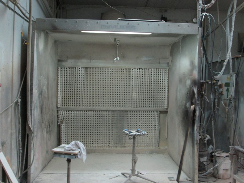 Used Open face Paint booth with Fire Suppression System Coast