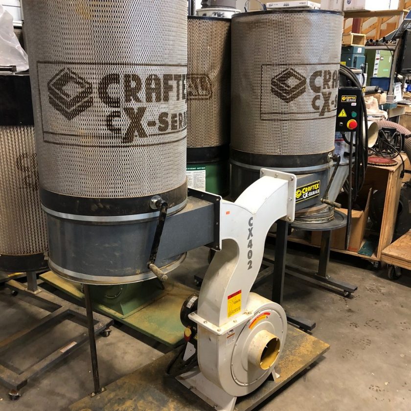 Used Craftex Dust Collector 3HP W CANISTERS CSA CX402 Coast Machinery