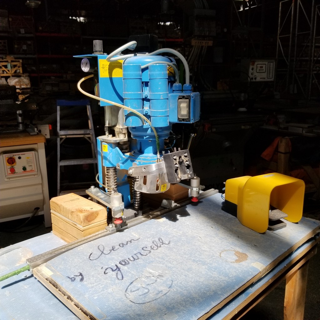 Used Hettich Blue Max Mini PM Hinge Drill Coast Machinery Group