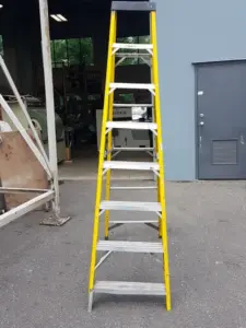 Used Louisville Ladder 7 ft. Fiberglass Ladder, Type II, 225 lbs Load Capacity for sale