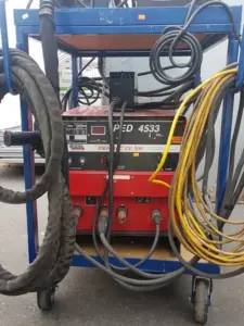 Idealarc CV-300 Welder w/ Cables, Gun and Cart