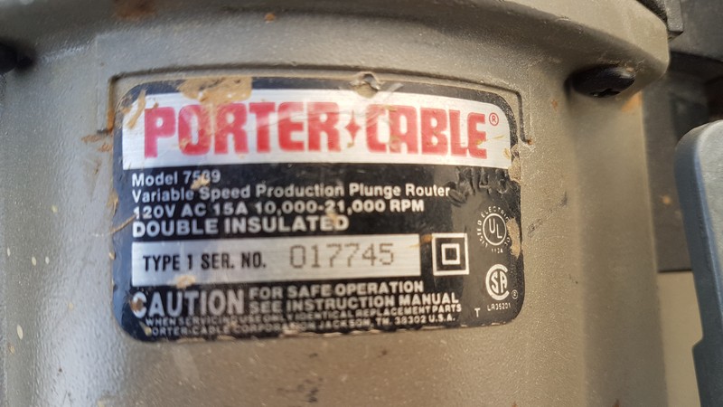 Porter cable plunge router 7539 discount