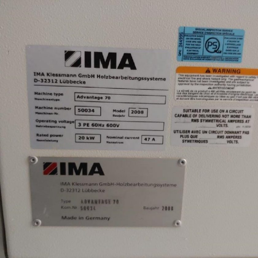 Ima Advantage 70 Single Sided Edgebander Coast Machinery Group