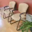Fabric 2-Leg Chair with Arms
