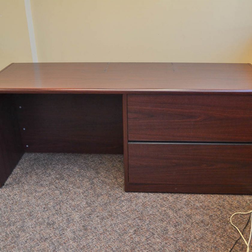 Used Burgundy Credenza with 2 lateral filing drawers Coast Machinery