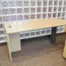 Maple D-Shape Desk