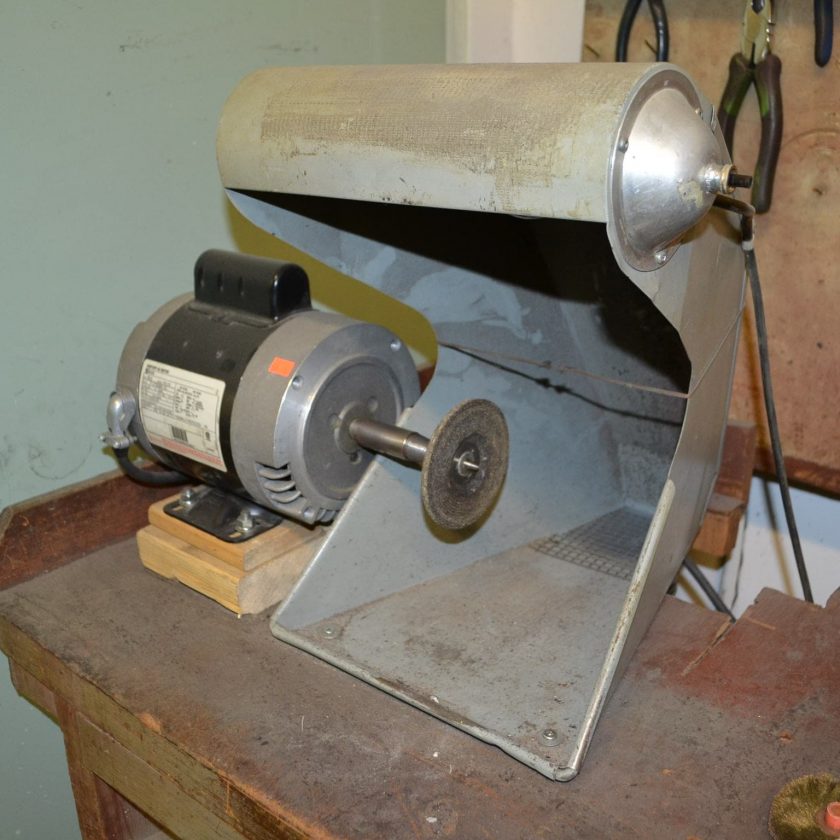 Polishing Machine with 1/2 H.P. Single Spindle Polishing Motor and 1
