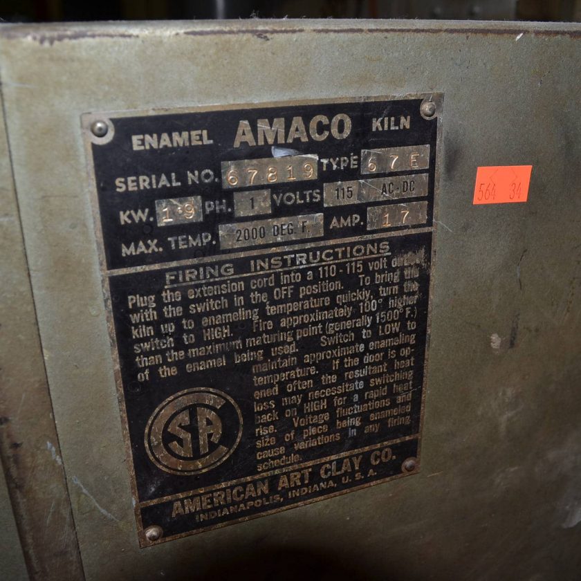 Used Amaco Enamel Electric Kiln Type 67E Coast Machinery Group