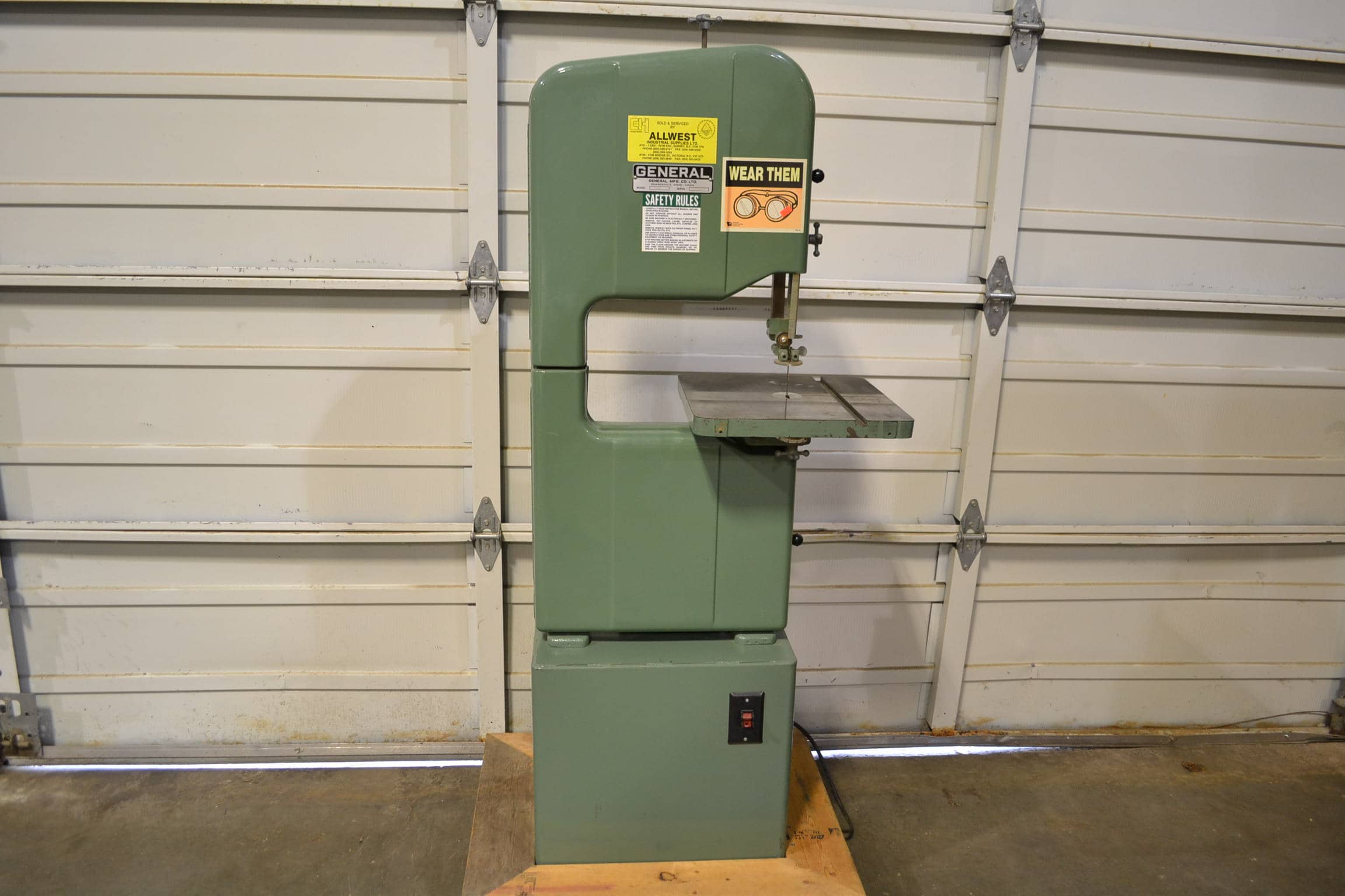 Used General 490 15 Inch Woodcutting Band Saw Coast Machinery Group