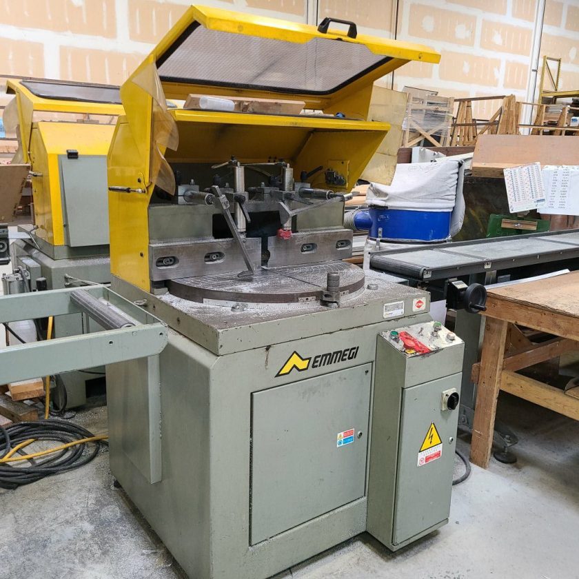 Used Emmegi 550 SCA Single Head Aluminum Mitre Saw Coast Machinery Group