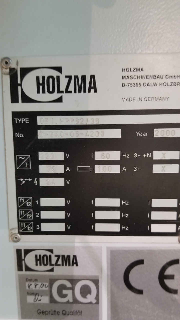 Used Holzma HPP-82-38 Optimat CNC Panel Saw – Coast Machinery Group