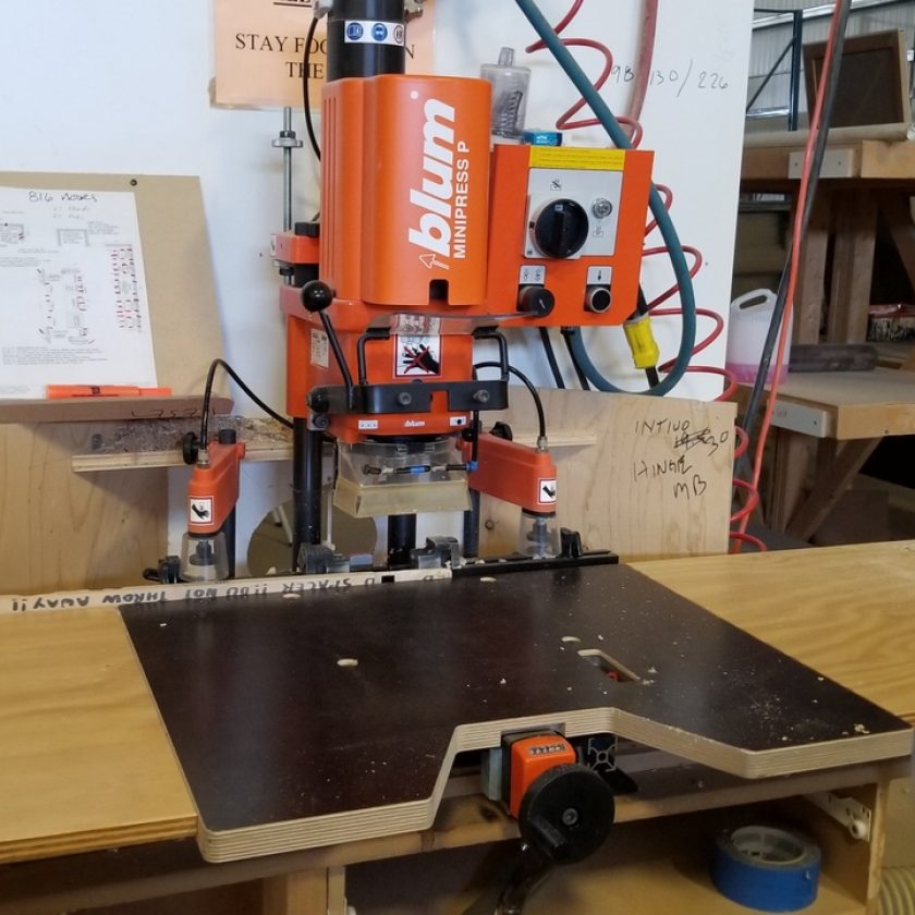 Used Blum Pneumatic Minipress P Hinge Machine Coast Machinery Group