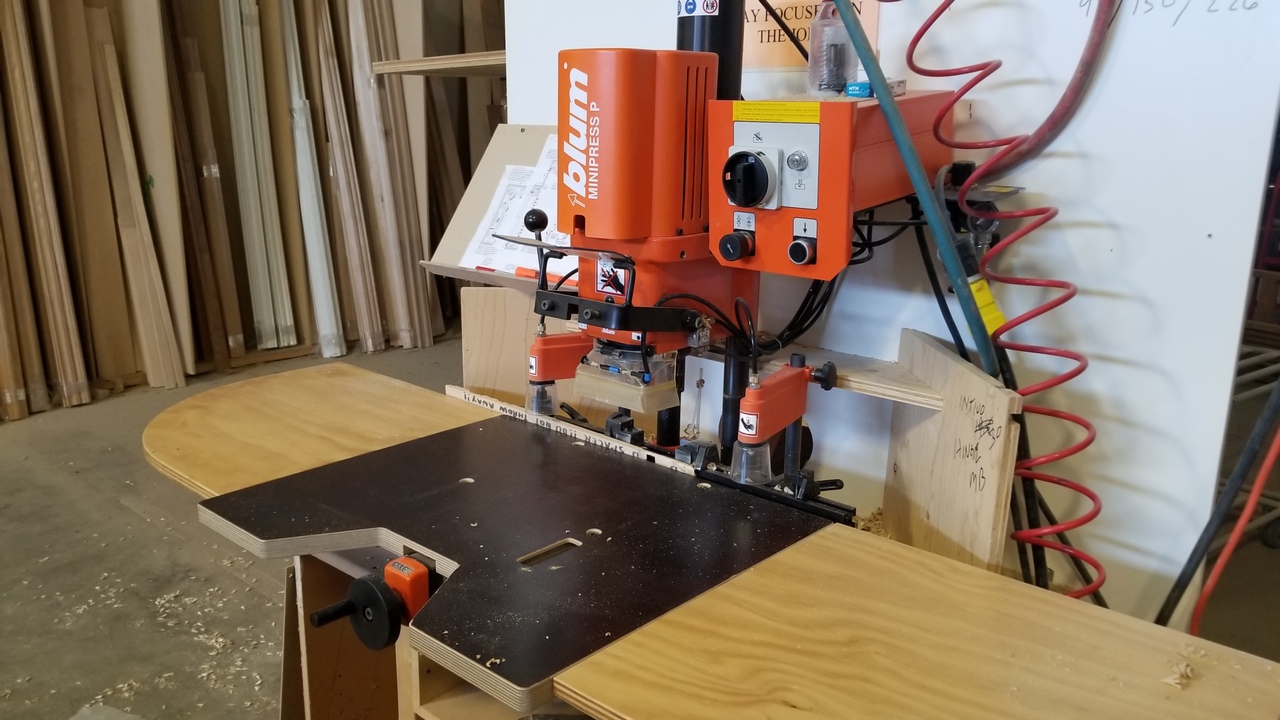 Used Blum Pneumatic Minipress P Hinge Machine Coast Machinery Group