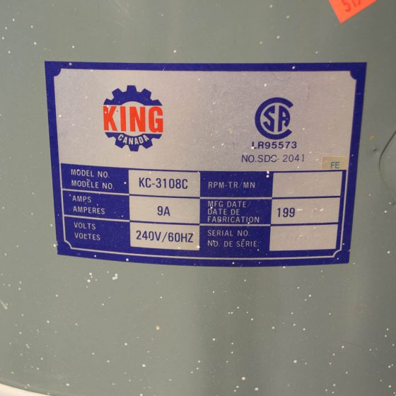 King Industrial KC3108C Dust Collector Coast Machinery Group