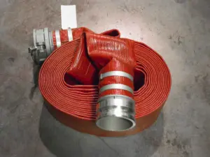 Used Large rubber covered discharge hose 5" ID for sale