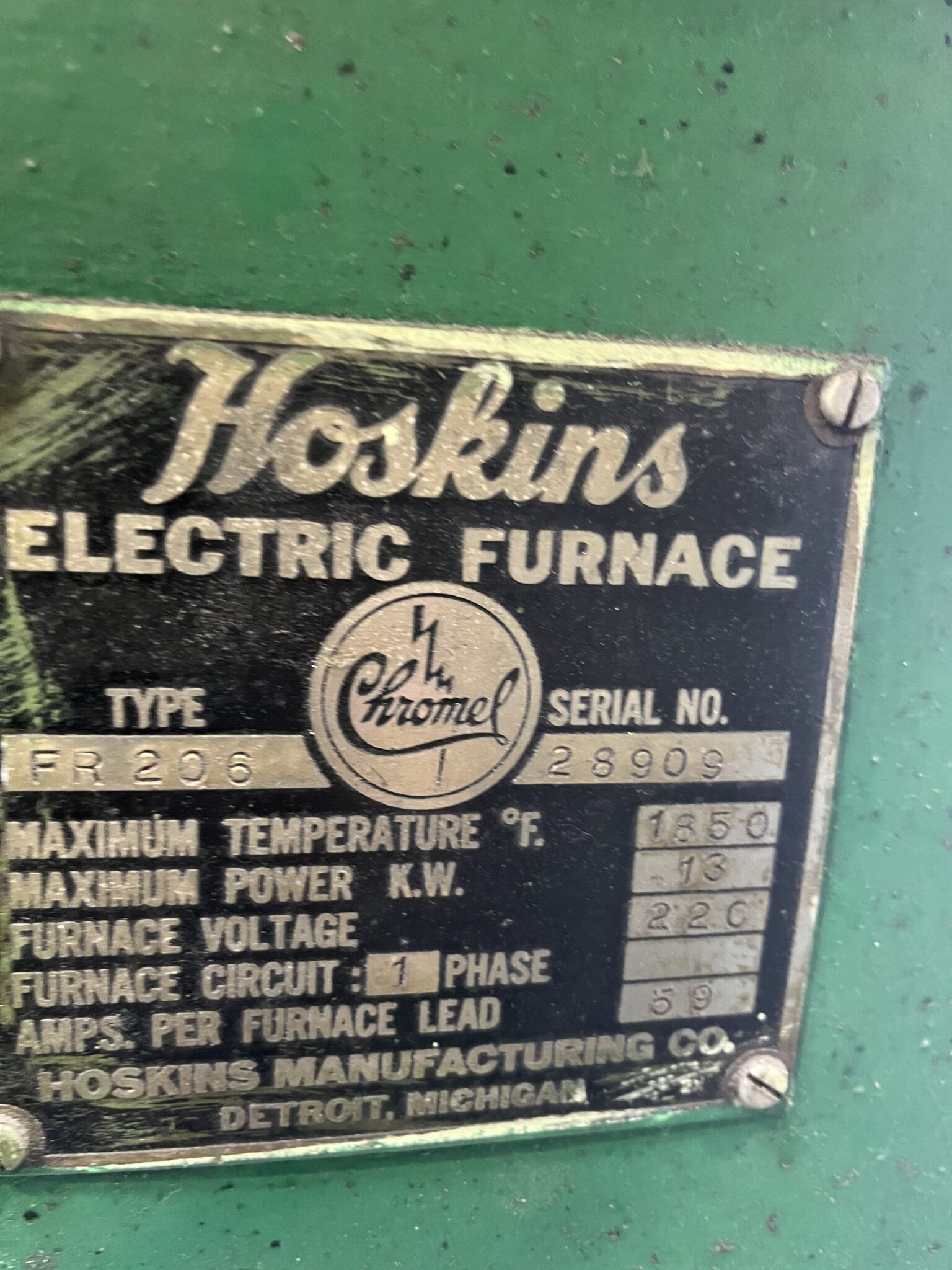 Hoskins Electric Furnace