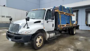 Used 2013 International 4300 flat deck truck w/ Air Brakes for sale