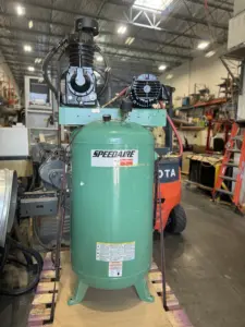 Used Speedaire 5HP Vertical Compressor for sale