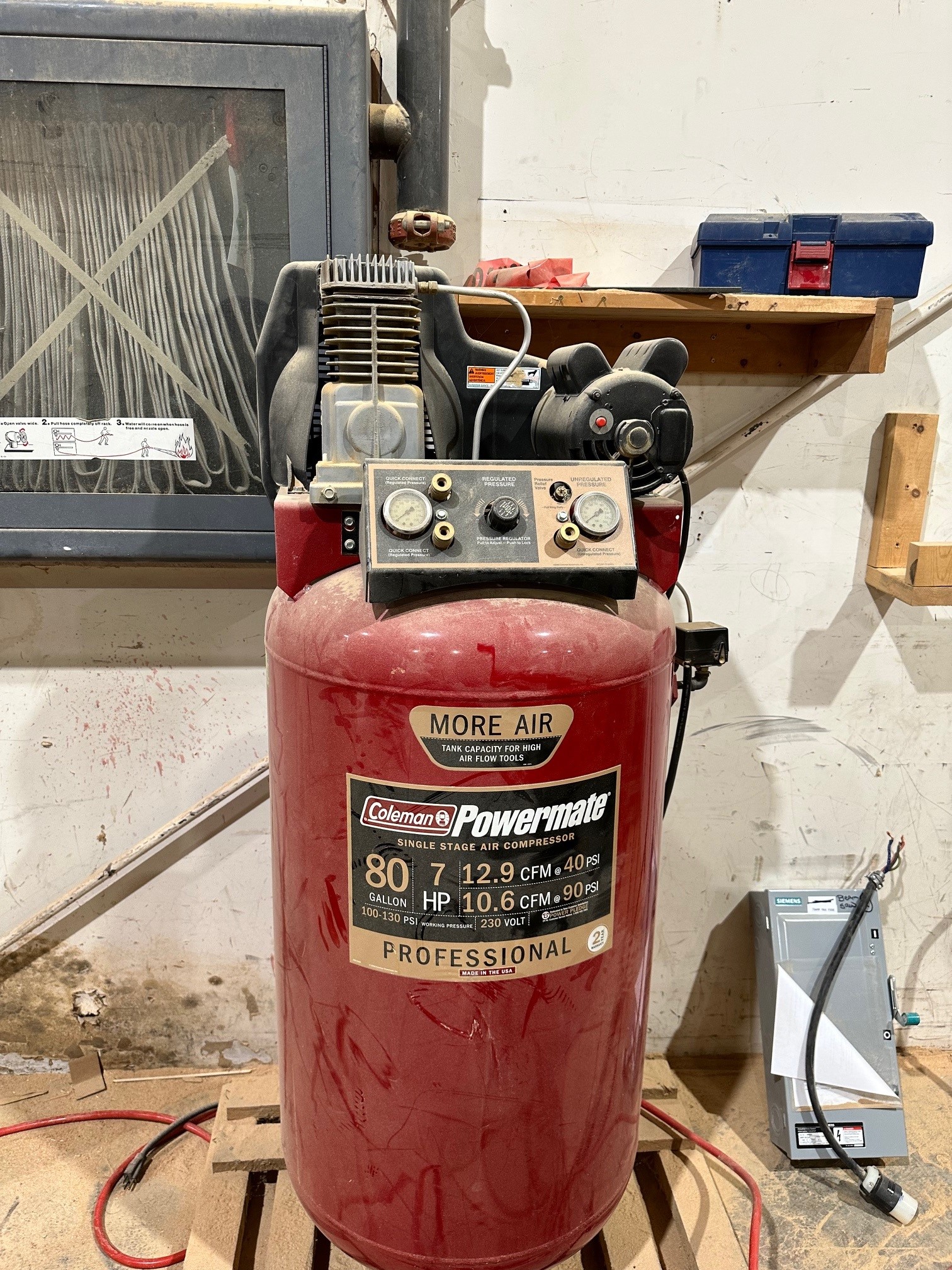 Used Coleman 7 HP Vertical Compressor – Coast Machinery Group